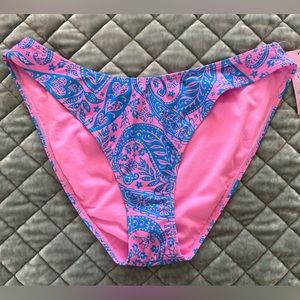 NWT Wild Fable Paisley Print Low Rise Cheeky High Bikini Bottom Size L (12-14)
